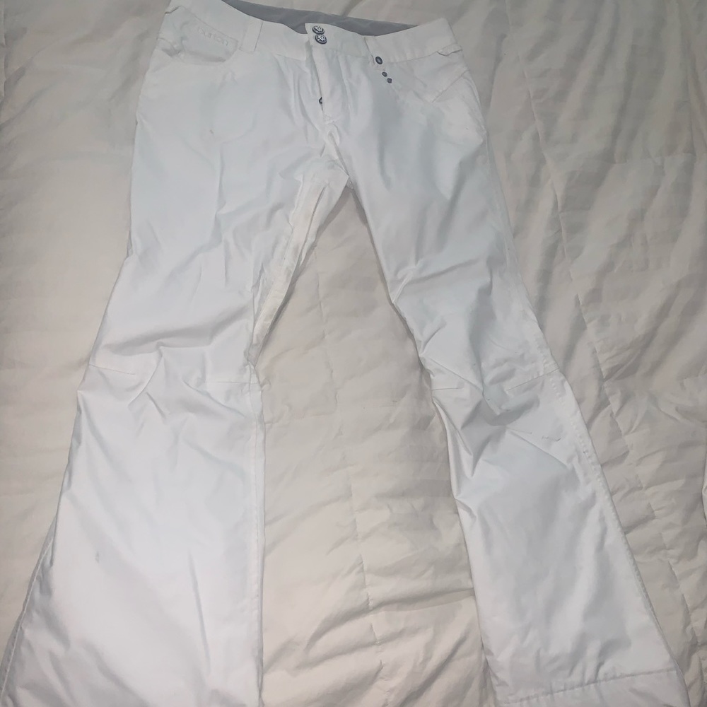 Burton white snow pants